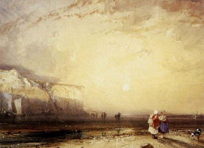 Richard Parkes Bonington Sunset in the Pays de Caux